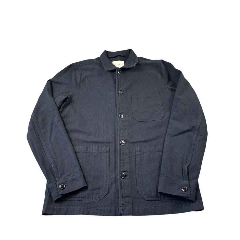 A Days March Black Herringbone Cotton Overshirt Men's Jacket Size Medium M Mint